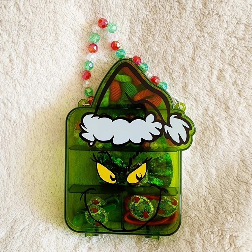 New girl's dr Seuss The Grinch Christmas hair accessories, ACCESSORY SET